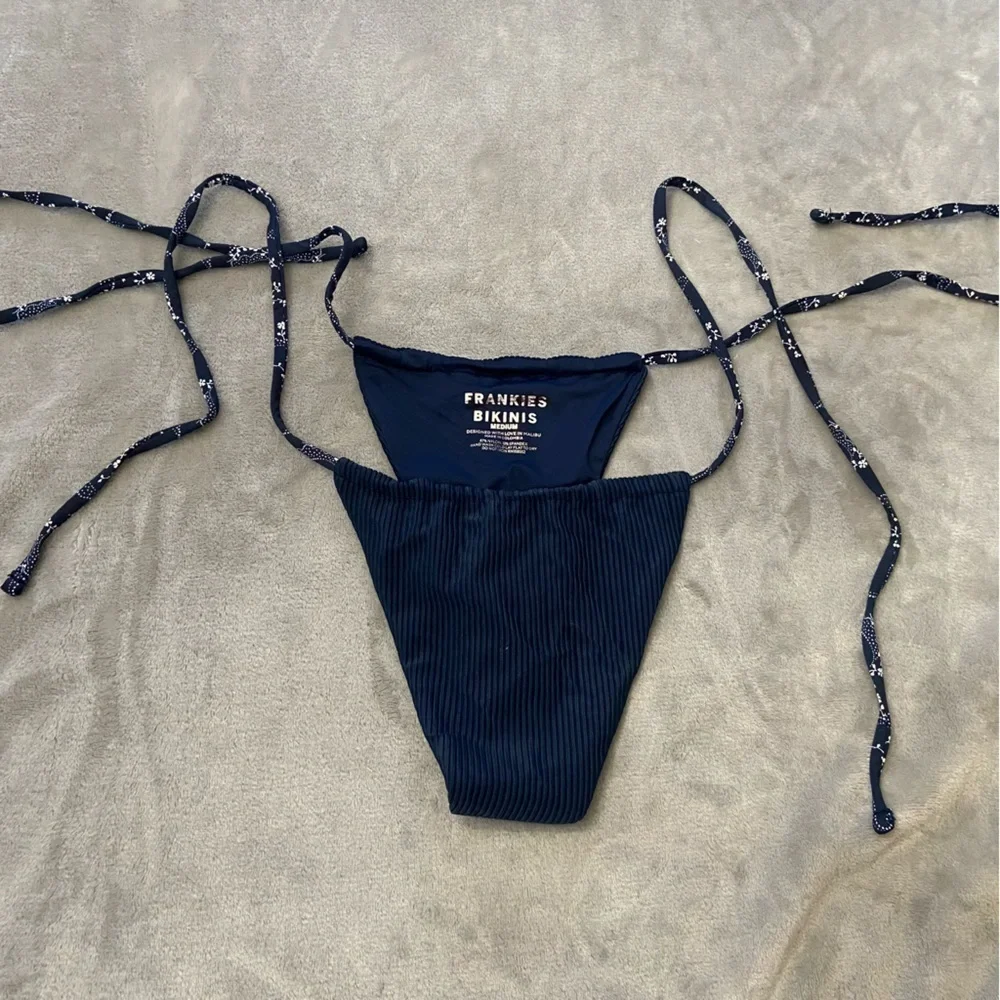 New! Frankie’s Bikini’s Tia ribbed thong string bikini bottom 24423